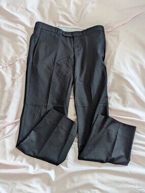 Joseph Abboud Black Wool Eddy Dress Pants 30R